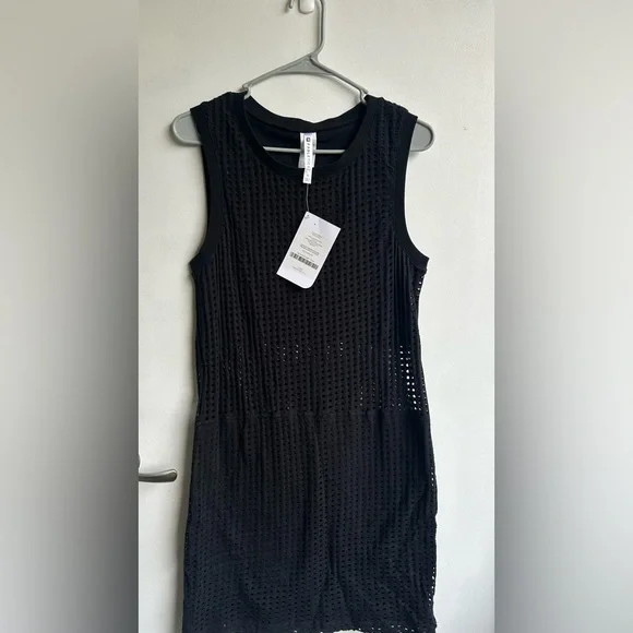 Fabletics Black Mesh Mini Dress - Picture 5 of 6